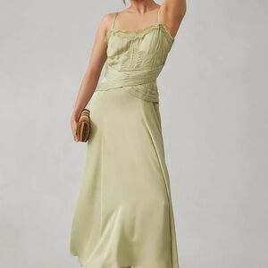 Let Me Be A-Line Green Maxi Dress
